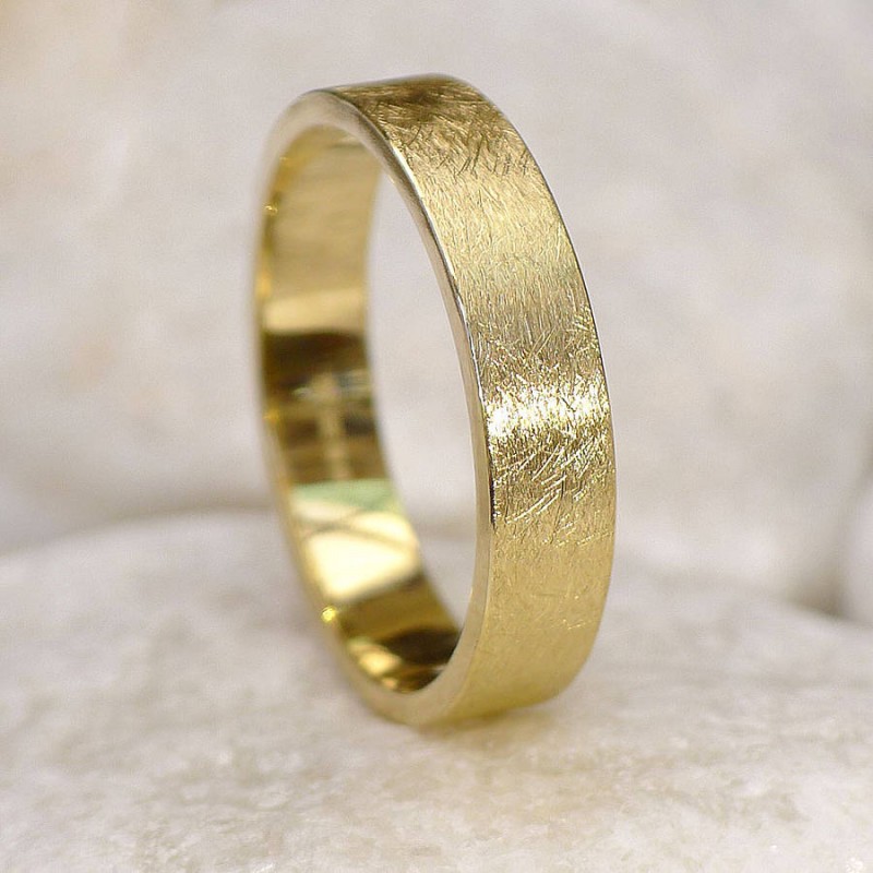 18 Karat Gold Ring Mens / Perfect Round 18k Gold Wedding
