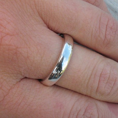 Handgemachte Comfort Fit Silber Ring
