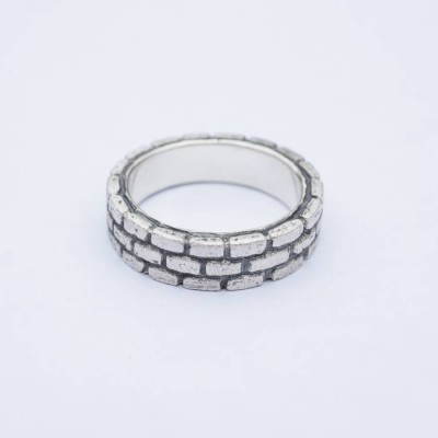 Brick Silber Ring