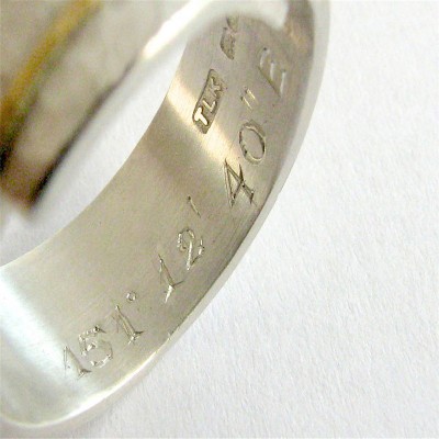 Chunky Sterling Silber Abgerundete gehämmert Ring