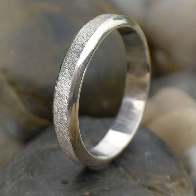 Diamond Cut Strukturierter Sterlingsilber Ring