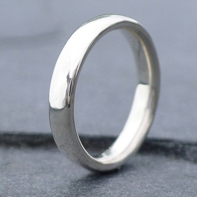 Handgemachte Comfort Fit Silber Ring