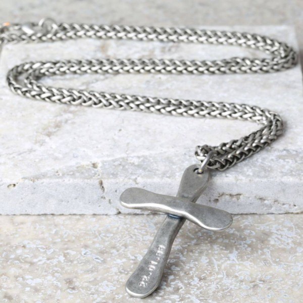 Personalisierte Herren Antik Kreuz Halskette