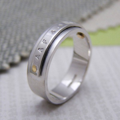 Personalisierte Silber und Gold Rivet Ringe