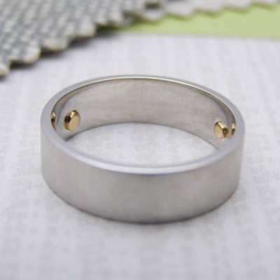 Personalisierte Silber und Gold Rivet Ringe