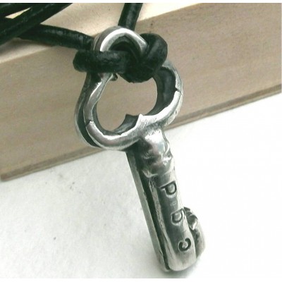 Personalisierte Silber Schlüssel Halskette