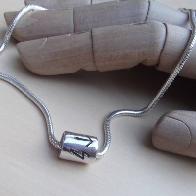 Personalisierte Silber Rune Thong Halskette
