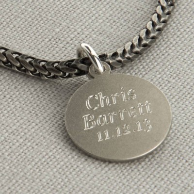 Personalisierte Silber St Christopher Charm