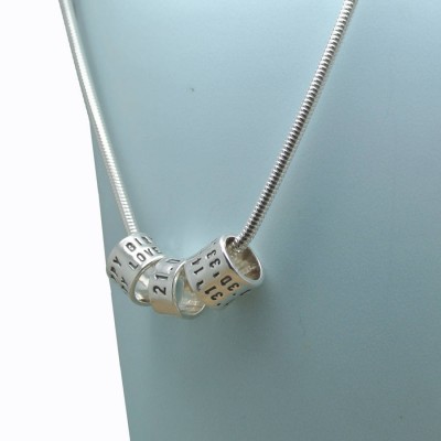 Personalisierte Damen Silber Märchenerzähler Halskette