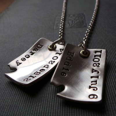 Piece Of My Heart Gekrümmte Dog Tags