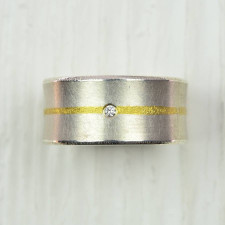 Silber-Gold-Diamant-Ring: Ein Funken Handwerkskunst für dich!