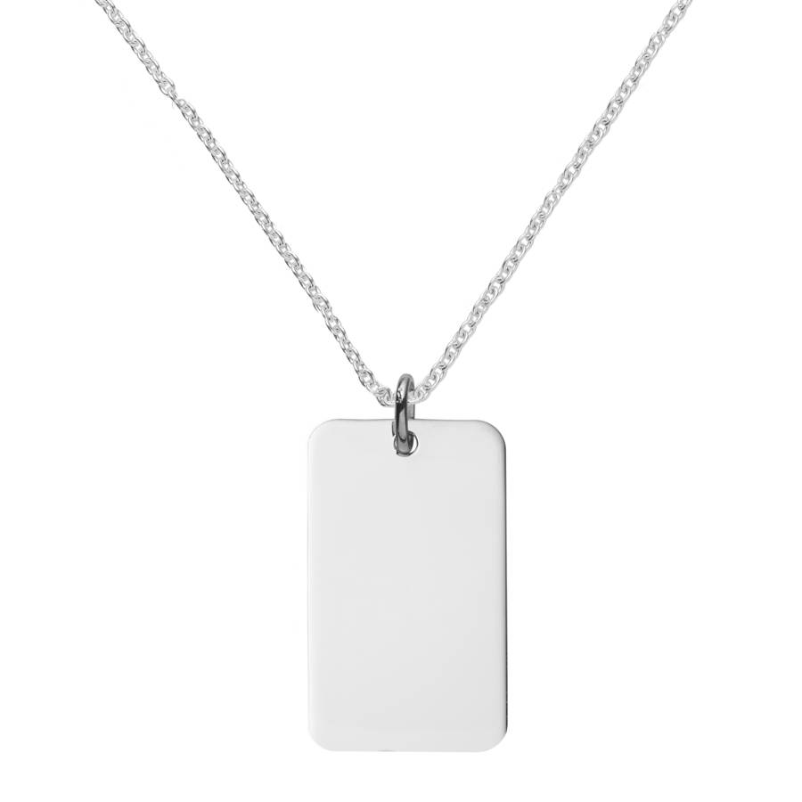 Silber Dog Tag Halskette