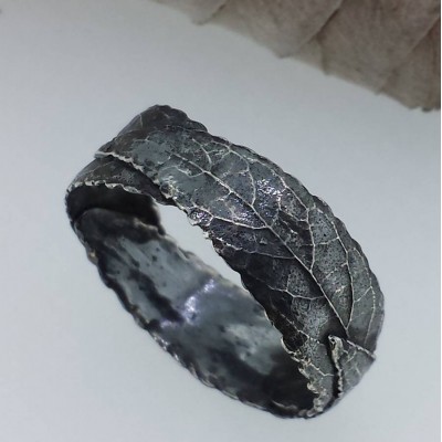 Silber Drei Blatt Band Ring