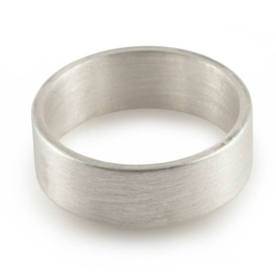 Sterling Silber oxidierter flacher Hochzeits Band Ring