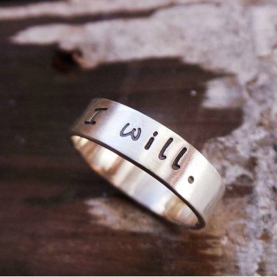 Silber Personalisierte Ring