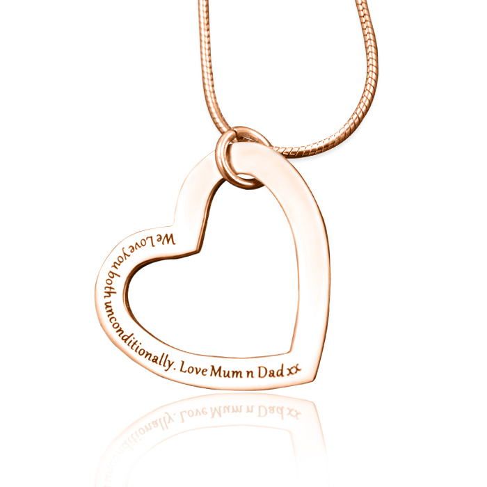 Immer in meinem Herz Halskette Personalisierte 18ct Rose Gold überzogen