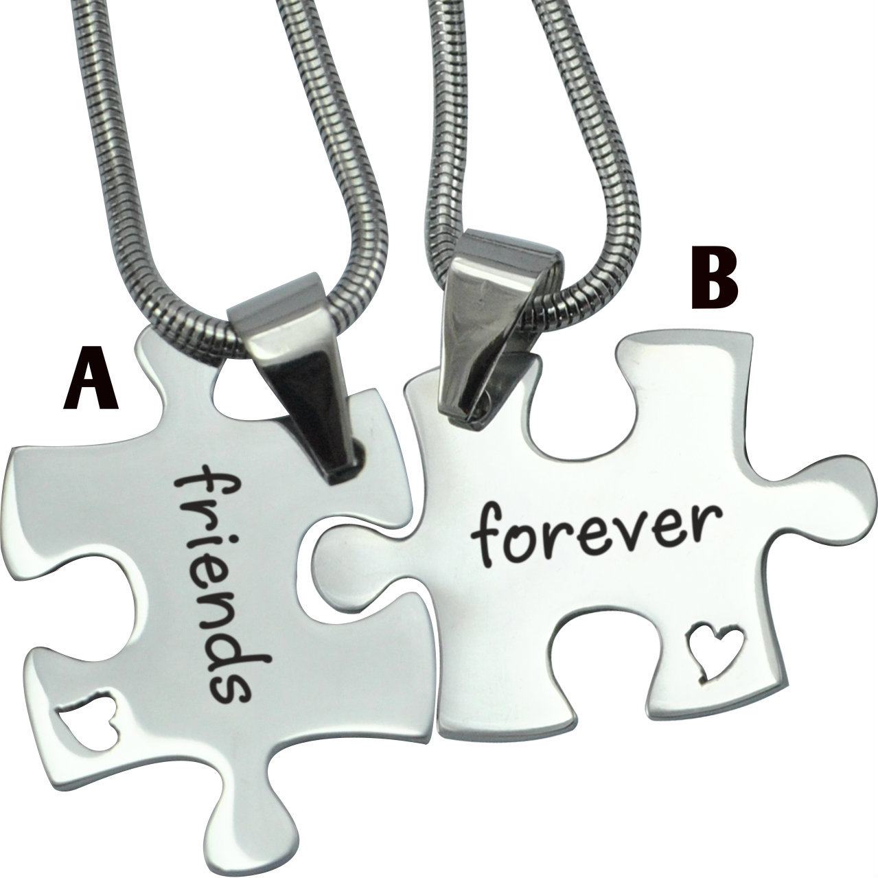 Für immer Freunde personalisierte Puzzle Zwei Ketten