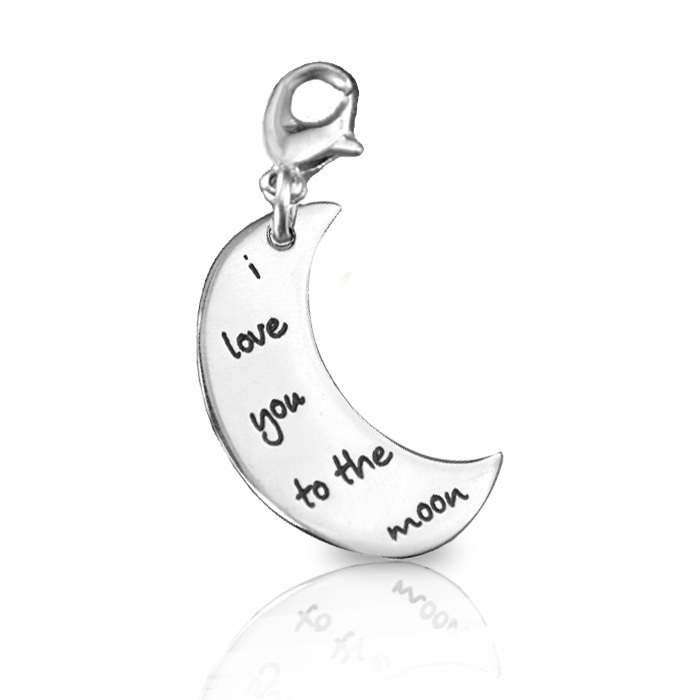 Personalisierte Mond Charm