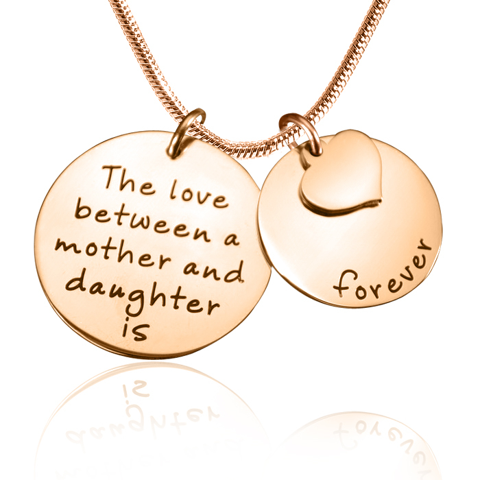 Personalisierte Mutter immer Halskette 18ct Rose Gold überzogen