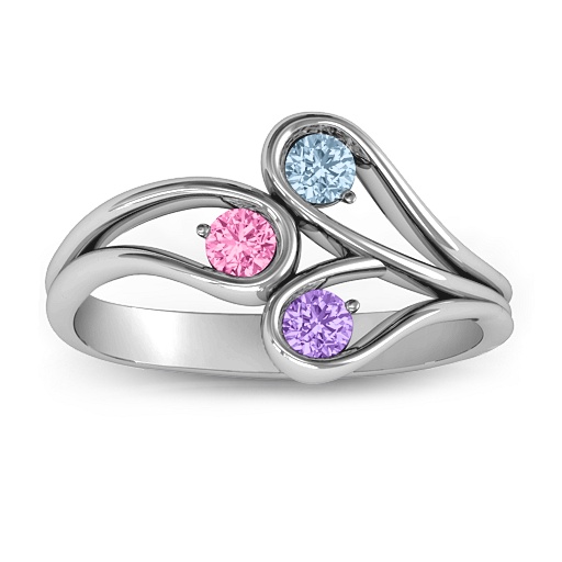 Ewige Eleganz Drei Stein Ring