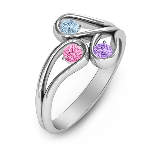 Ewige Eleganz Drei Stein Ring