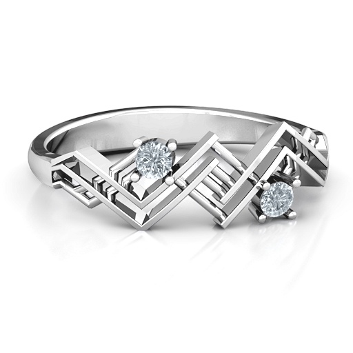 Geometrischer Glamour Ring