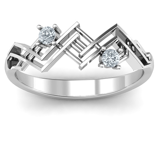Geometrischer Glamour Ring