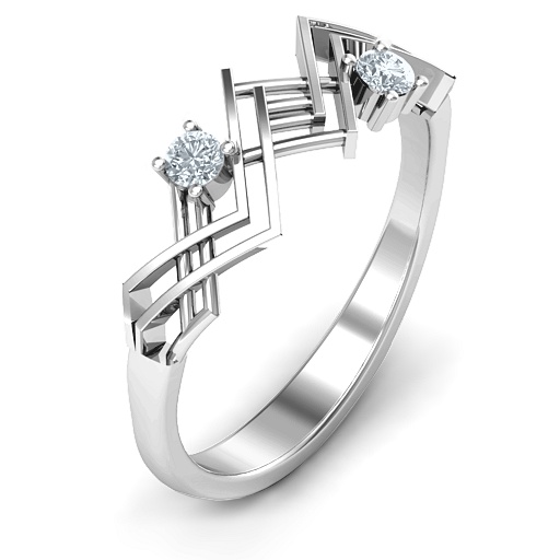 Geometrischer Glamour Ring