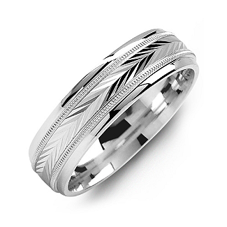 Ernte der Liebe Milgrain Ring der Männer