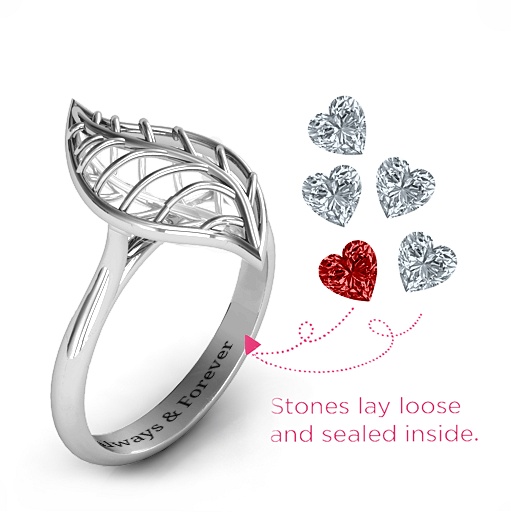 Mint to Be Cage Blatt Ring