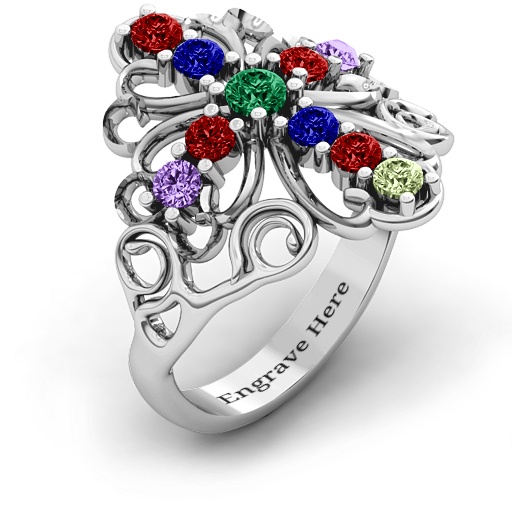 Sterling Silber Im Namen der Spiritualität Kreuz Ring