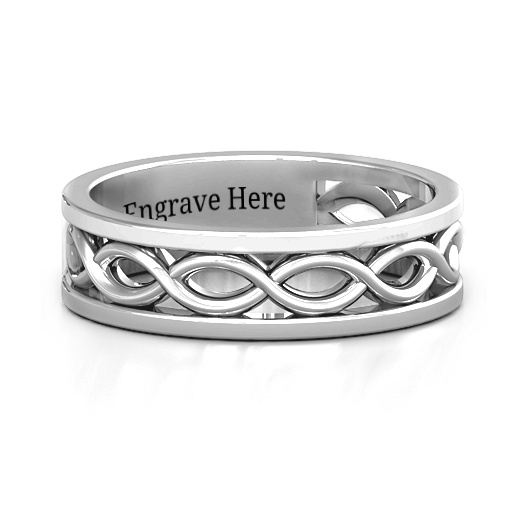 Sterling Silber Diadem Infinity Ring der Frauen