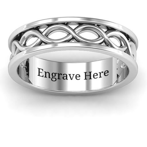 Sterling Silber Diadem Infinity Ring der Frauen