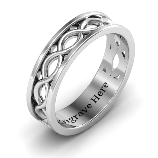 Sterling Silber Diadem Infinity Ring der Frauen
