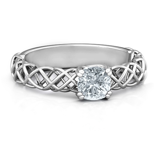 Sterling Silber Tangled in Love Ring
