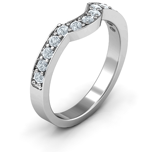 Sterling Silber U Form Schatten Ring