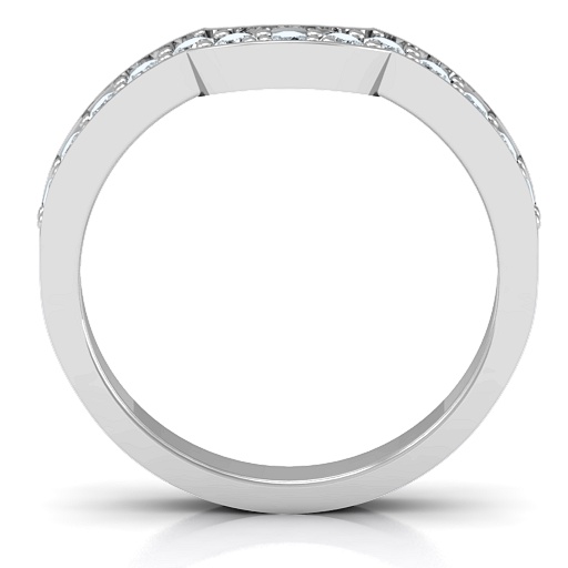 Sterling Silber U Form Schatten Ring