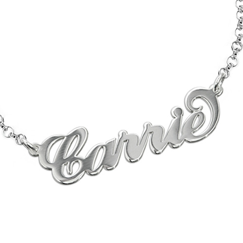 Sterling Silber „Carrie“ Namens Armband / Fußkettchen