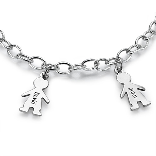 Sterling Silber mit eingraviertem Muttertag Armband / Fußkettchen