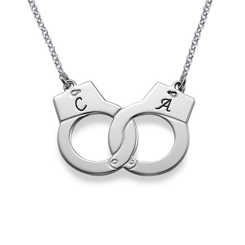 Sterling Silber Handschellen Halskette