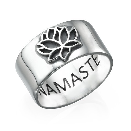 Sterling Silber Lotus Blumen Ring