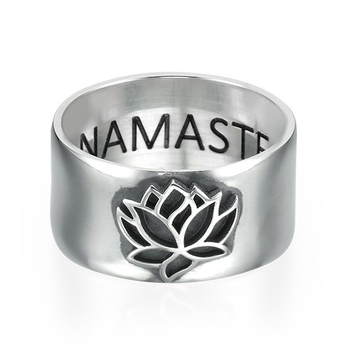 Sterling Silber Lotus Blumen Ring