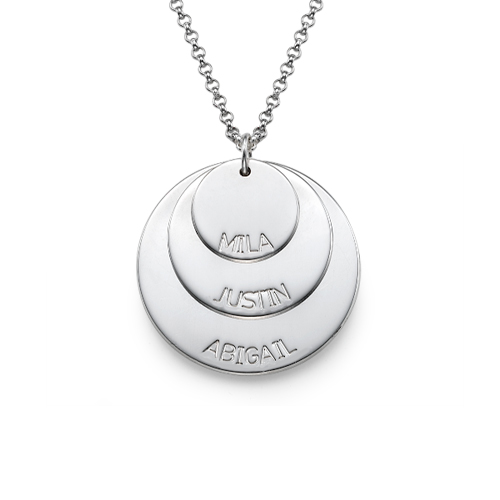 Sterling Silber Mama Halskette mit Kindernamen