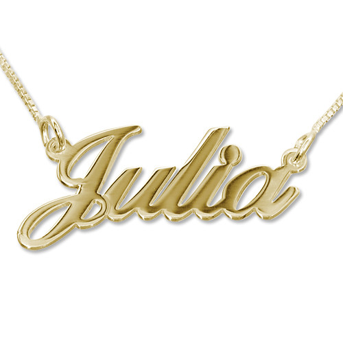 18ct Silber vergoldet Klassische Namenskette
