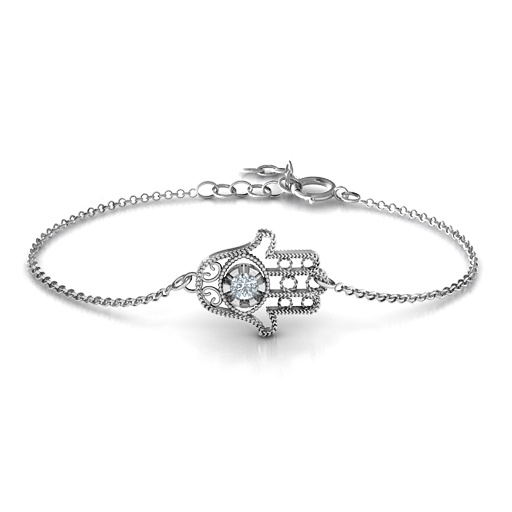 Personalisierte Horizontal Hamsa Armband