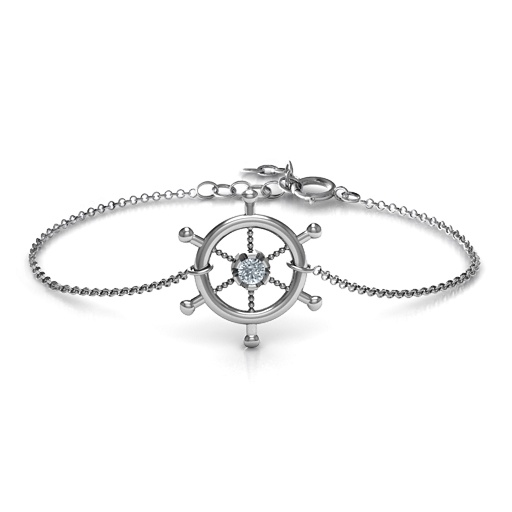 Personalisierte Schiffs Rad Armband