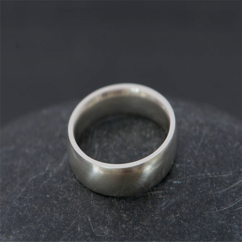 Mans Silber Wedding Band