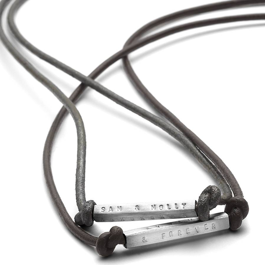 Mens ID Bead Freundschafts Halskette
