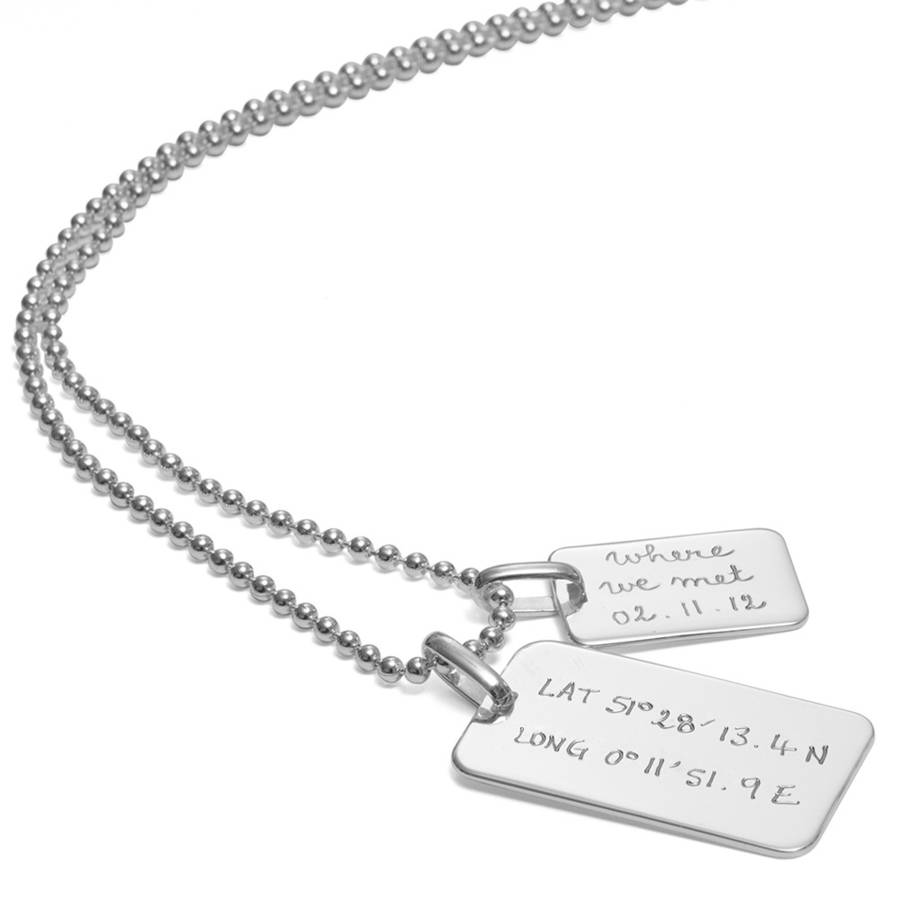Mens Personalisierte Hundemarke Ketten Halskette