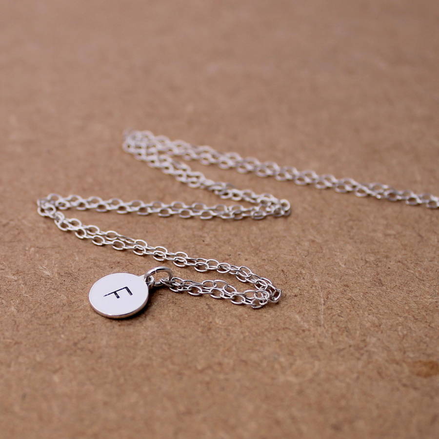 Personalisierte Initial Halskette aus Sterling Silber